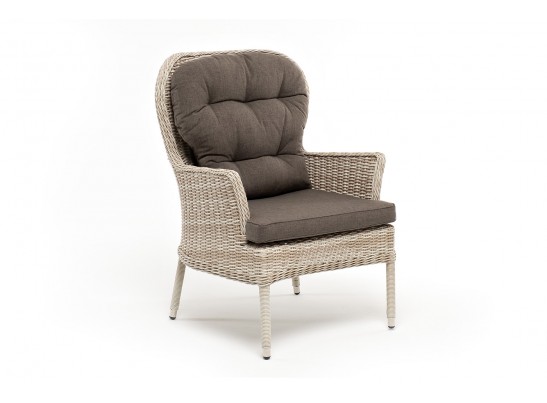 "Алиса" кресло плетеное, цвет бежевый с подушками в Каменске-Уральском