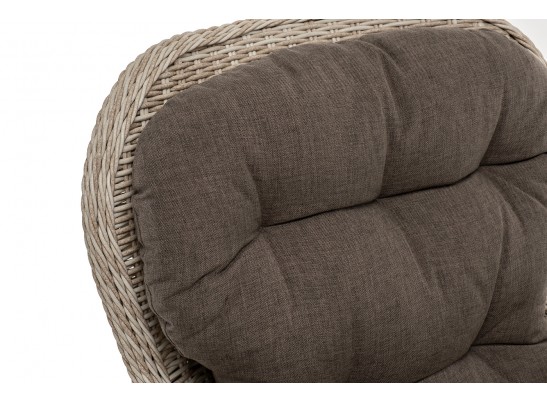 "Алиса" кресло плетеное, цвет бежевый с подушками в Каменске-Уральском