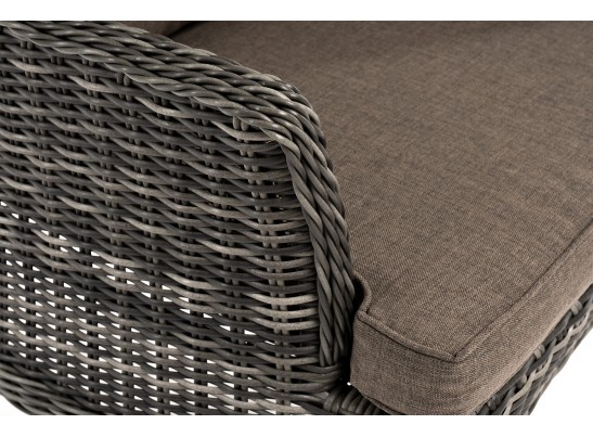 "Алиса" кресло плетеное, цвет графит с подушками в Каменске-Уральском