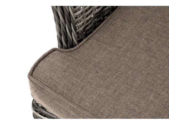 "Алиса" кресло плетеное, цвет графит с подушками в Каменске-Уральском