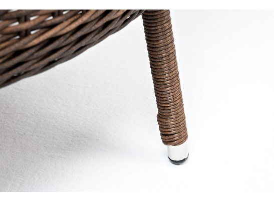 "Алиса" кресло плетеное, цвет коричневый с подушками в Каменске-Уральском