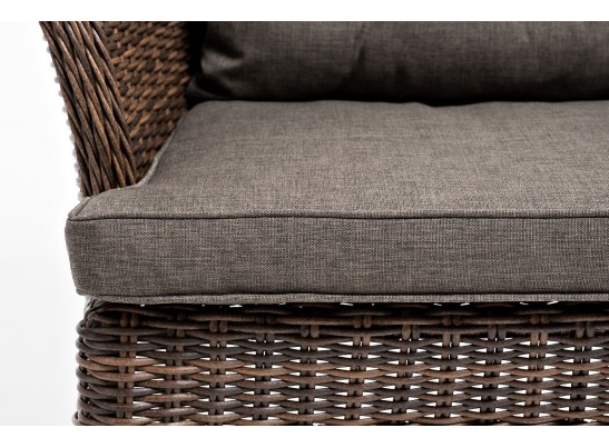 "Алиса" кресло плетеное, цвет коричневый с подушками в Каменске-Уральском