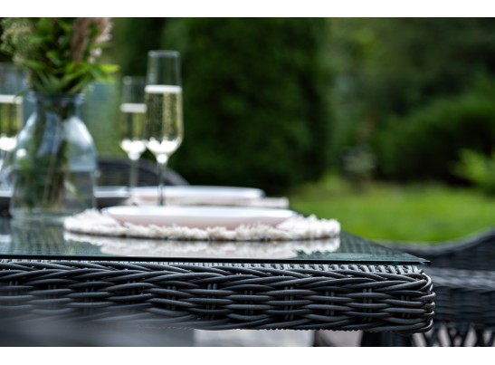 "Амароне" обеденная группа из искусственного ротанга на 6 персон, цвет графит в Каменске-Уральском