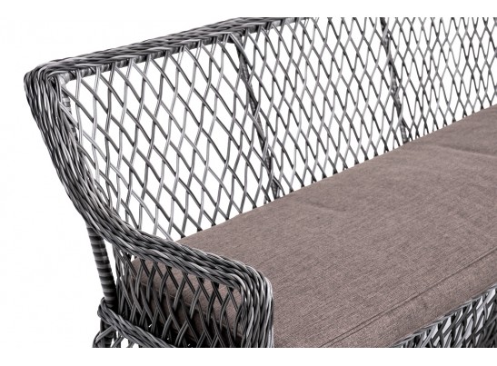 "Асти" лаунж-зона из искусственного ротанга на 4 персоны, цвет графит в Каменске-Уральском