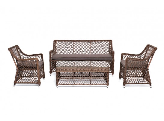 "Асти" лаунж-зона из искусственного ротанга на 4 персоны, цвет коричневый в Каменске-Уральском
