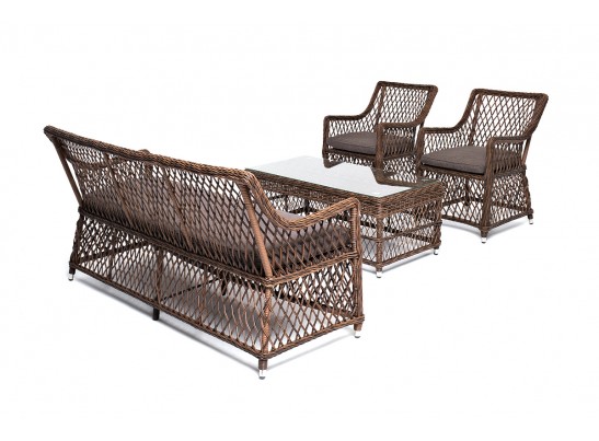 "Асти" лаунж-зона из искусственного ротанга на 4 персоны, цвет коричневый в Каменске-Уральском