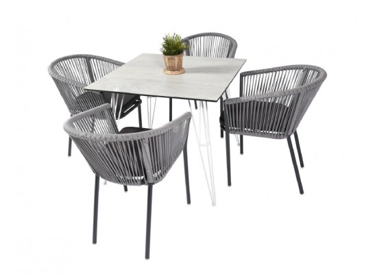 "Бари" обеденная группа на 4 персоны, круглый роуп, цвет светлый в Каменске-Уральском