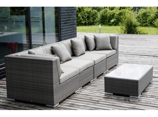 "Беллуно" столик журнальный из ротанга, цвет серо-коричневый в Каменске-Уральском