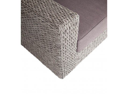 "Боно" кресло из искусственного ротанга (гиацинт), цвет серый в Каменске-Уральском