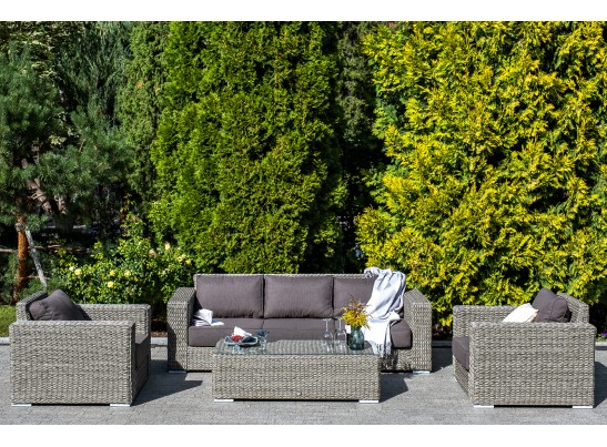 "Боно" кресло из искусственного ротанга (гиацинт), цвет серый в Каменске-Уральском