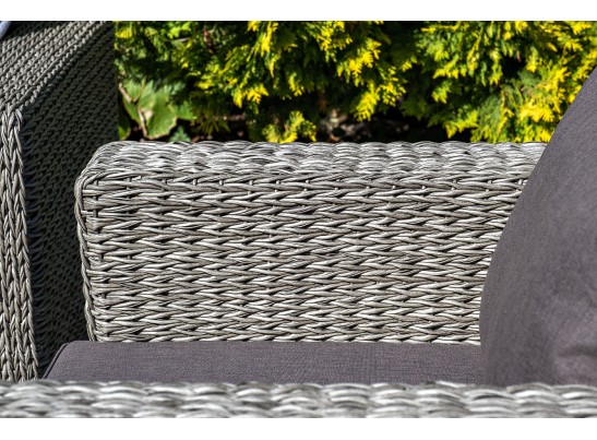 "Боно" кресло из искусственного ротанга (гиацинт), цвет серый в Каменске-Уральском
