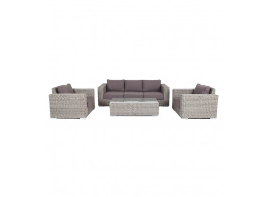 "Боно" лаунж-зона из искусственного ротанга (гиацинт), цвет серый в Каменске-Уральском