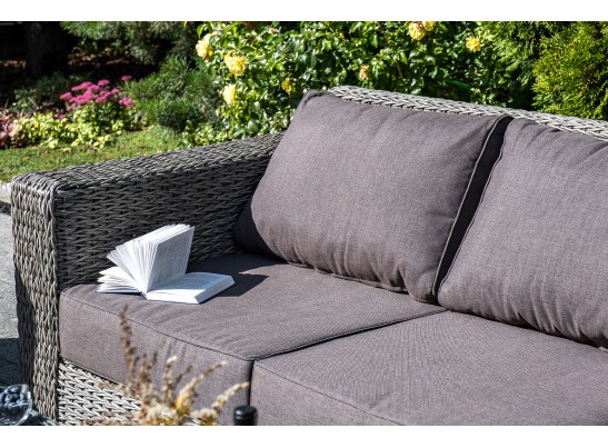 "Боно" лаунж-зона из искусственного ротанга (гиацинт), цвет серый в Каменске-Уральском