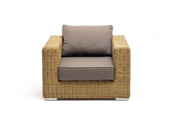 "Боно" лаунж-зона из искусственного ротанга, цвет соломенный в Каменске-Уральском