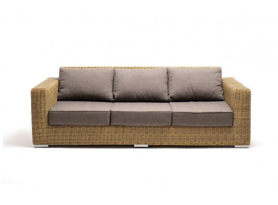 "Боно" лаунж-зона из искусственного ротанга, цвет соломенный в Каменске-Уральском