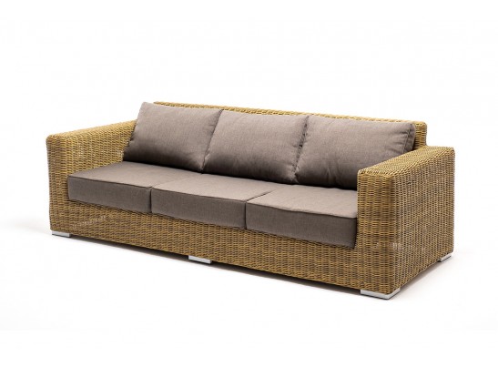 "Боно" лаунж-зона из искусственного ротанга, цвет соломенный в Каменске-Уральском