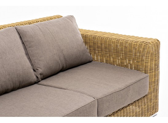 "Боно" лаунж-зона из искусственного ротанга, цвет соломенный в Каменске-Уральском