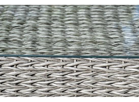 "Боно" журнальный столик из искусственного ротанга (гиацинт), цвет серый в Каменске-Уральском