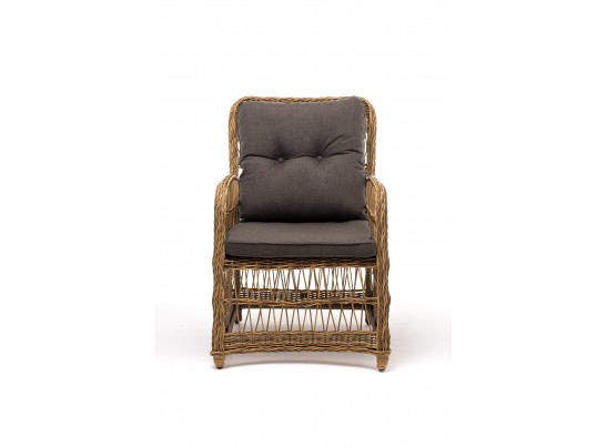 "Цесена" кресло плетеное из искусственного ротанга, цвет соломенный в Каменске-Уральском