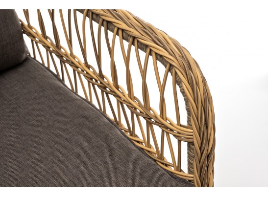 "Цесена" кресло плетеное из искусственного ротанга, цвет соломенный в Каменске-Уральском