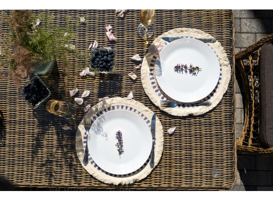 "Цесена" обеденная группа плетеная из искусственного ротанга, цвет соломенный в Каменске-Уральском