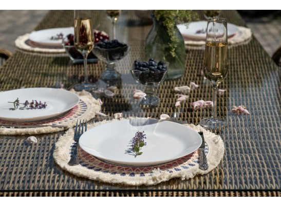 "Цесена" обеденная группа плетеная из искусственного ротанга, цвет соломенный в Каменске-Уральском