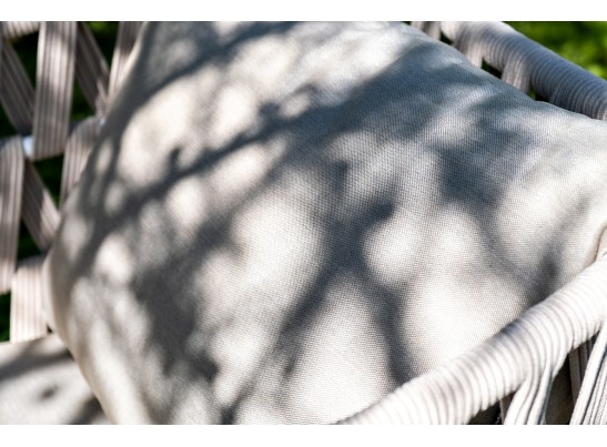 "Диего" лаунж-зона 4-местная плетеная из роупа (веревки), каркас алюминиевый белый, роуп бежевый в Каменске-Уральском