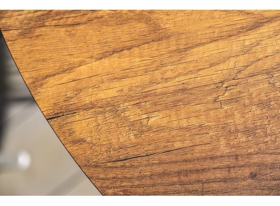 "Диего" обеденный стол из HPL круглый Ø100см, цвет "дуб", каркас белый в Каменске-Уральском