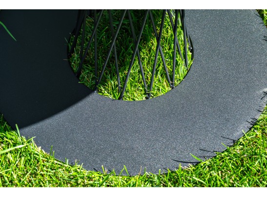 "Диего" обеденный стол из HPL круглый Ø115см, цвет "серый гранит" в Каменске-Уральском