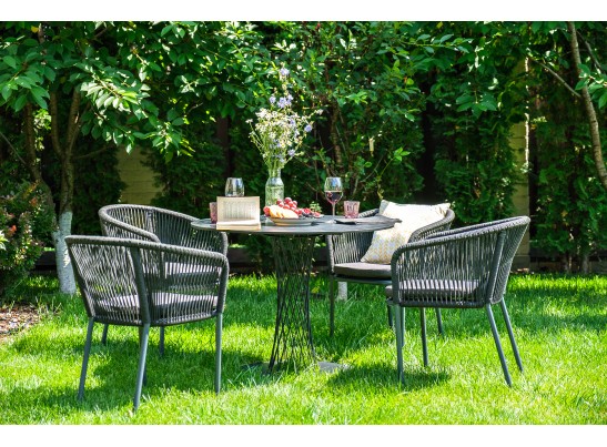 "Диего" обеденный стол из HPL круглый Ø120см, цвет "серый гранит" в Каменске-Уральском