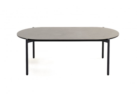 "Диего" журнальный стол из HPL 120х60 H40, каркас темно-серый (RAL7024), цвет "серый гранит" в Каменске-Уральском