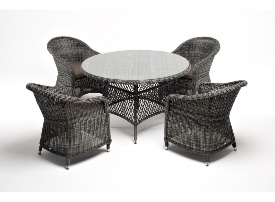 "Равенна" обеденная группа плетеная, цвет графит в Каменске-Уральском