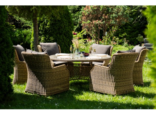 "Эспрессо–150 N" обеденная группа плетеная, цвет соломенный в Каменске-Уральском