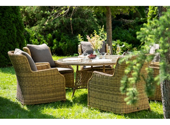 "Эспрессо–150 N" обеденная группа плетеная, цвет соломенный в Каменске-Уральском