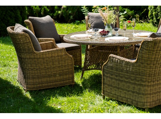 "Эспрессо–150 N" обеденная группа плетеная, цвет соломенный в Каменске-Уральском