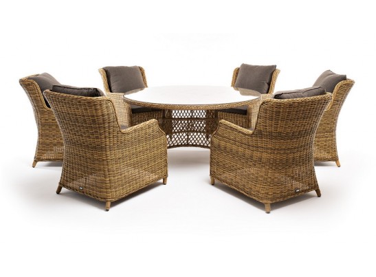 "Эспрессо–150 N" обеденная группа плетеная, цвет соломенный в Каменске-Уральском