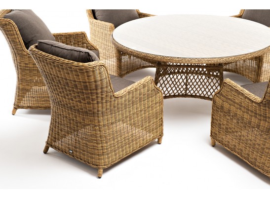 "Эспрессо–150 N" обеденная группа плетеная, цвет соломенный в Каменске-Уральском