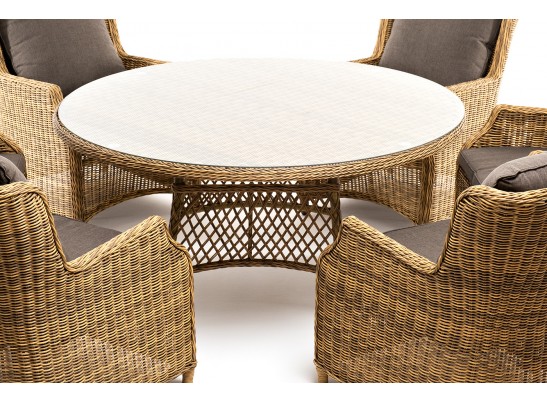 "Эспрессо–150 N" обеденная группа плетеная, цвет соломенный в Каменске-Уральском