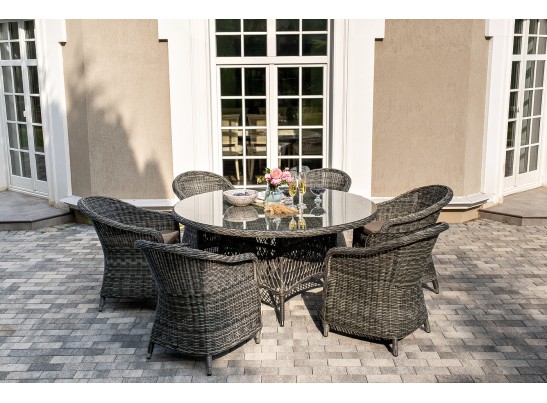 "Эспрессо–150 R" обеденная группа плетеная, цвет графит в Каменске-Уральском