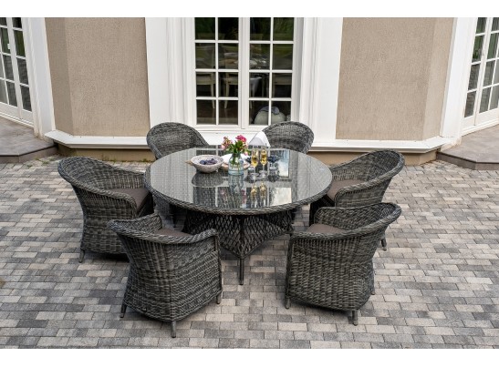 "Эспрессо–150 R" обеденная группа плетеная, цвет графит в Каменске-Уральском