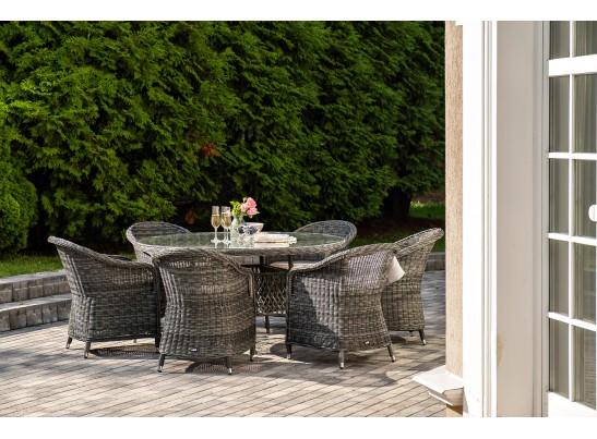 "Эспрессо–150 R" обеденная группа плетеная, цвет графит в Каменске-Уральском