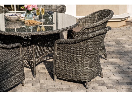 "Эспрессо–150 R" обеденная группа плетеная, цвет графит в Каменске-Уральском