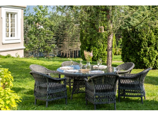 "Эспрессо–150 S" обеденная группа плетеная, цвет графит в Каменске-Уральском