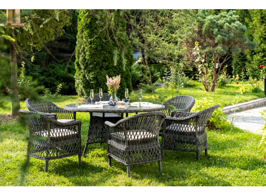 "Эспрессо–150 S" обеденная группа плетеная, цвет графит в Каменске-Уральском