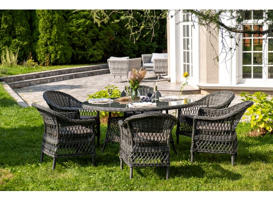 "Эспрессо–150 S" обеденная группа плетеная, цвет графит в Каменске-Уральском