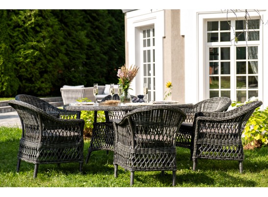 "Эспрессо–150 S" обеденная группа плетеная, цвет графит в Каменске-Уральском