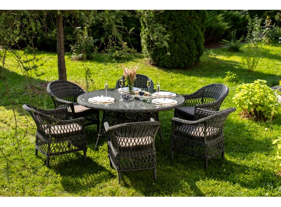 "Эспрессо–150 S" обеденная группа плетеная, цвет графит в Каменске-Уральском