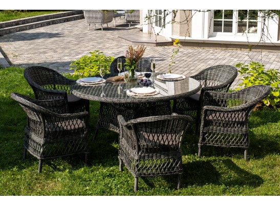 "Эспрессо–150 S" обеденная группа плетеная, цвет графит в Каменске-Уральском