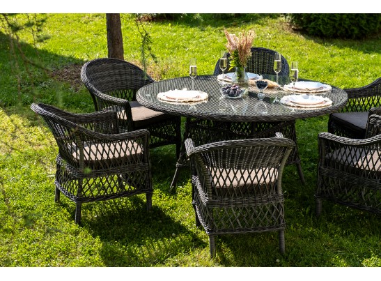 "Эспрессо–150 S" обеденная группа плетеная, цвет графит в Каменске-Уральском