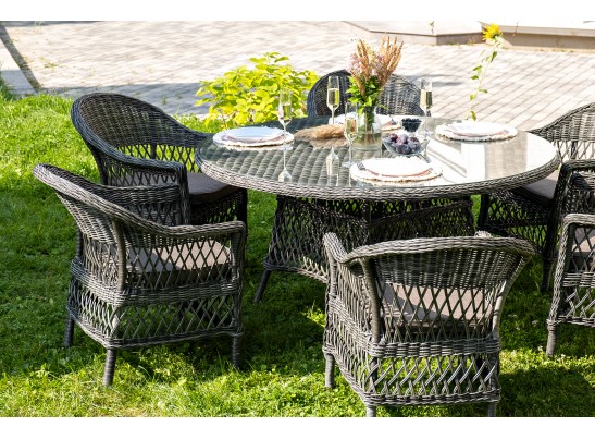 "Эспрессо–150 S" обеденная группа плетеная, цвет графит в Каменске-Уральском